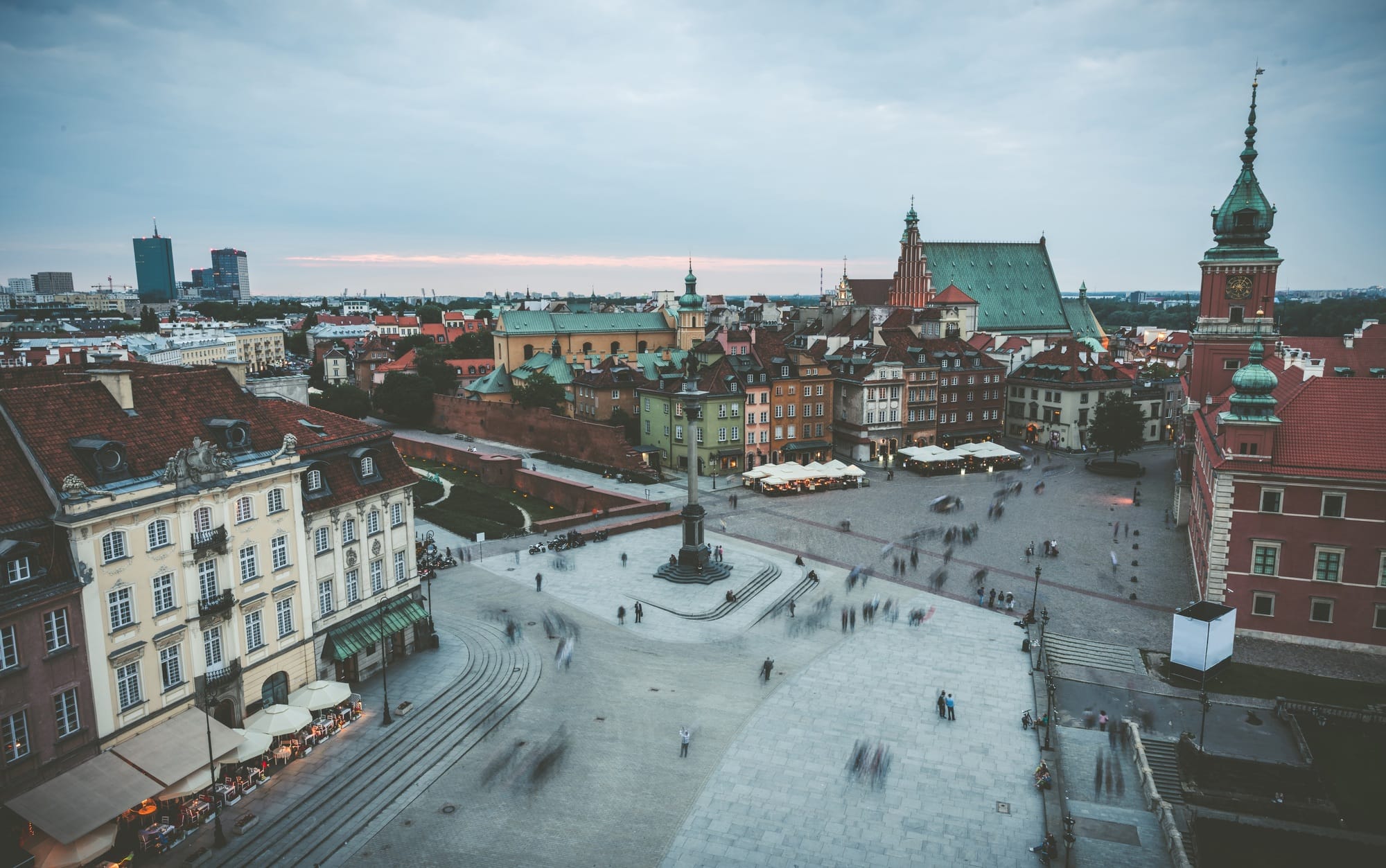 View of central Warsaw square